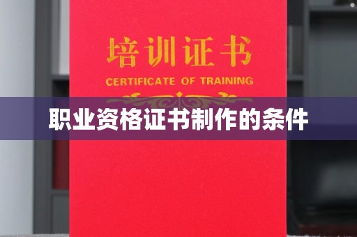 龙陵职业资格证书制作的条件